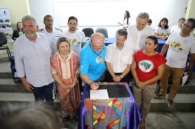 A secretária nacional de Aquicultura, Tereza Nelma, participou da solenidade no Ceca